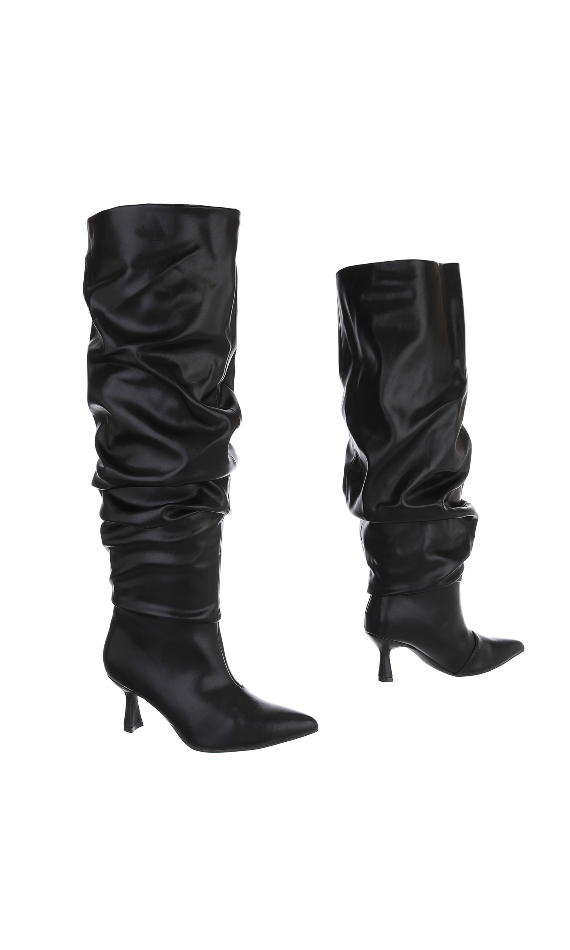 Ital-Design Overknees in Schwarz