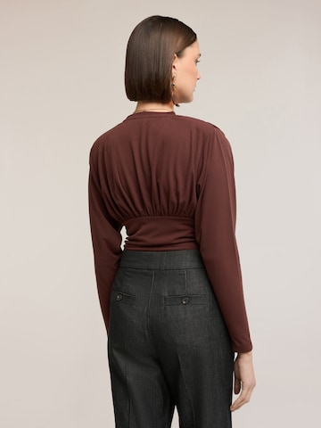 MOTIVI Blouse bodysuit in Brown