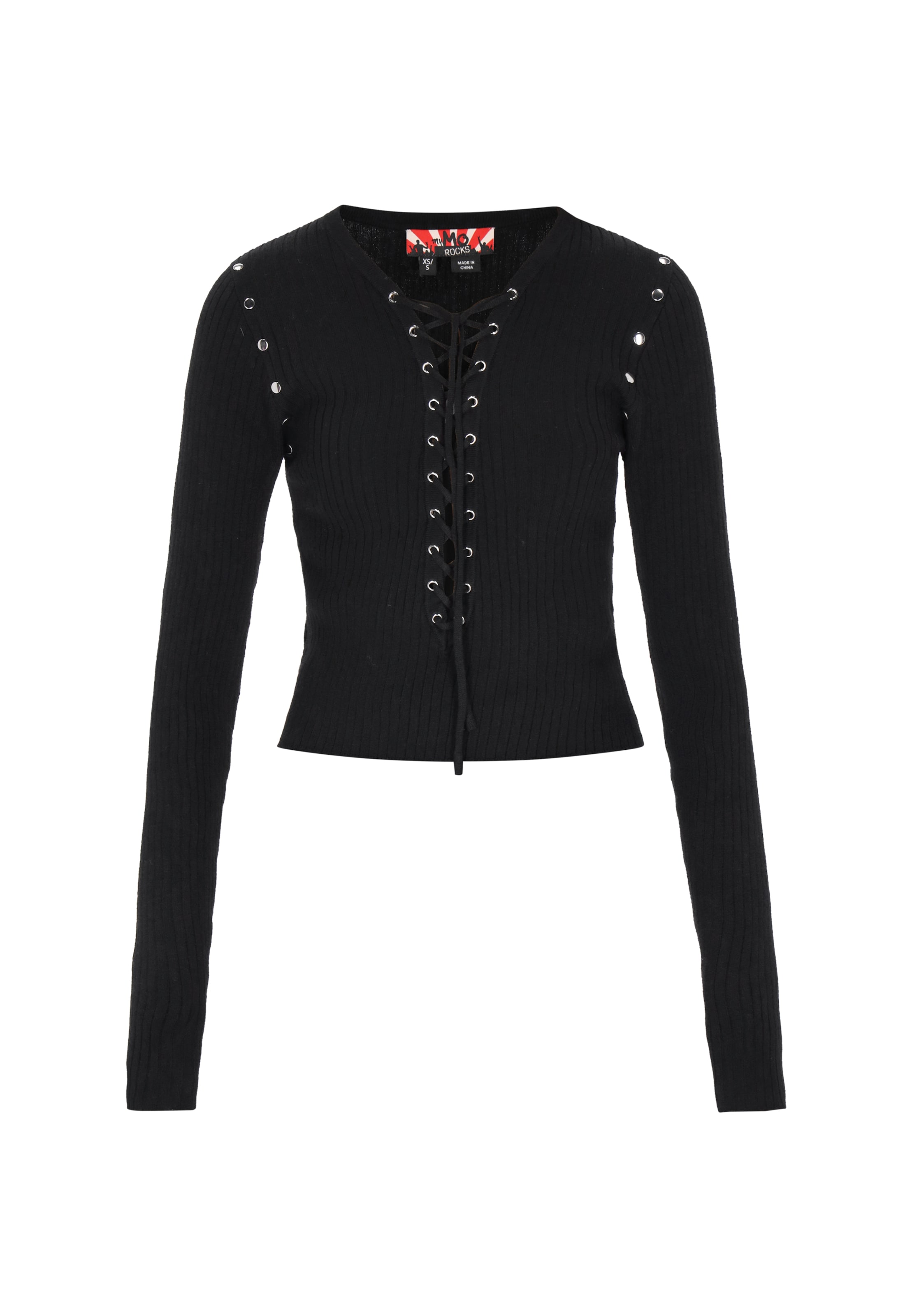 Pull-over myMo ROCKS en noir : devant