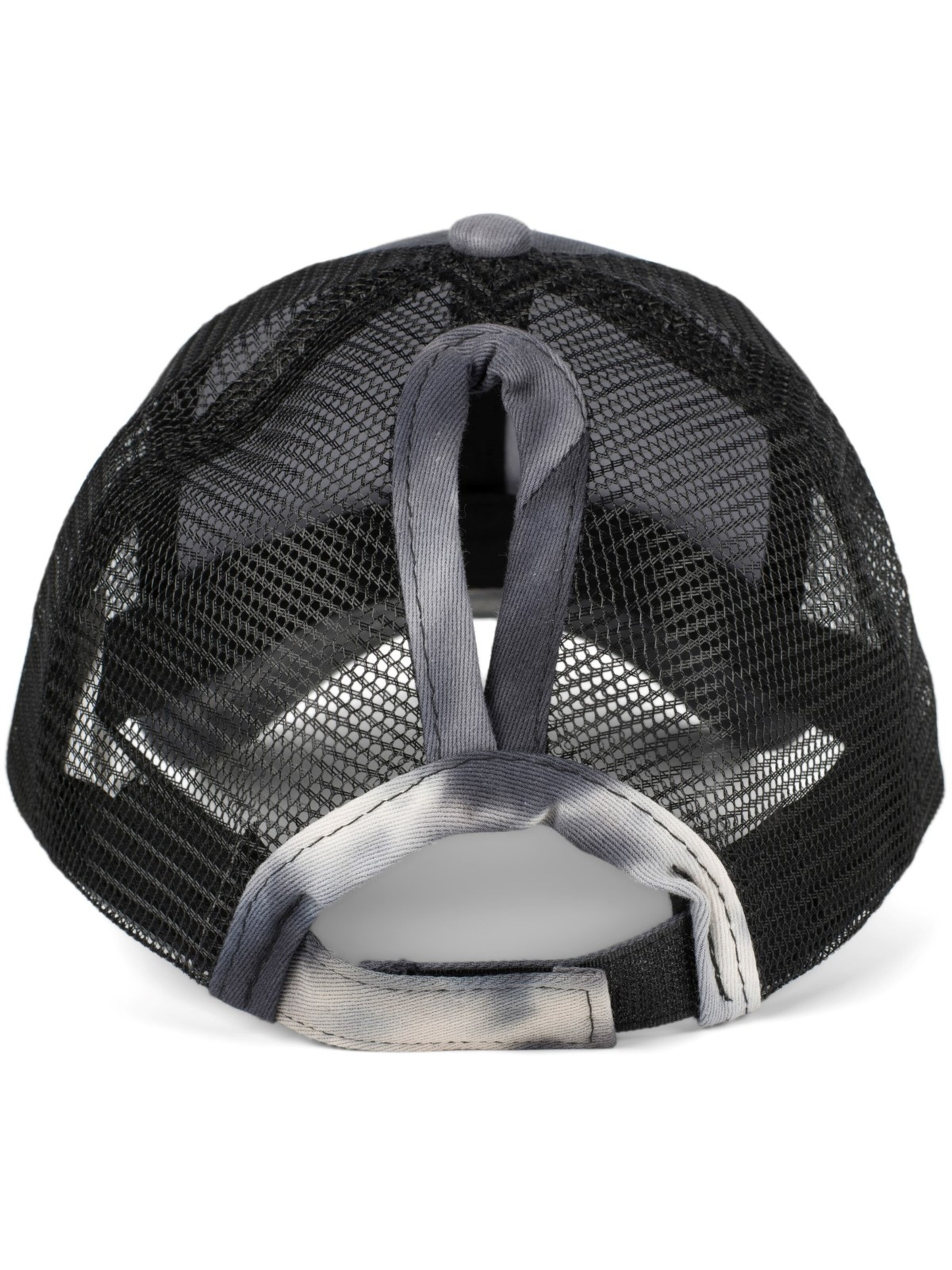styleBREAKER Cap 'Ponytail Baseball Cap Batik mit Mesh Einsatz'‌‌‌‌‌‌‌ in Grau