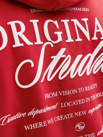 JACK & JONES Sweatshirt 'JORNORREBRO' i röd