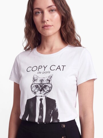 EINSTEIN & NEWTON Тениска 'Copy Cat' в бяло