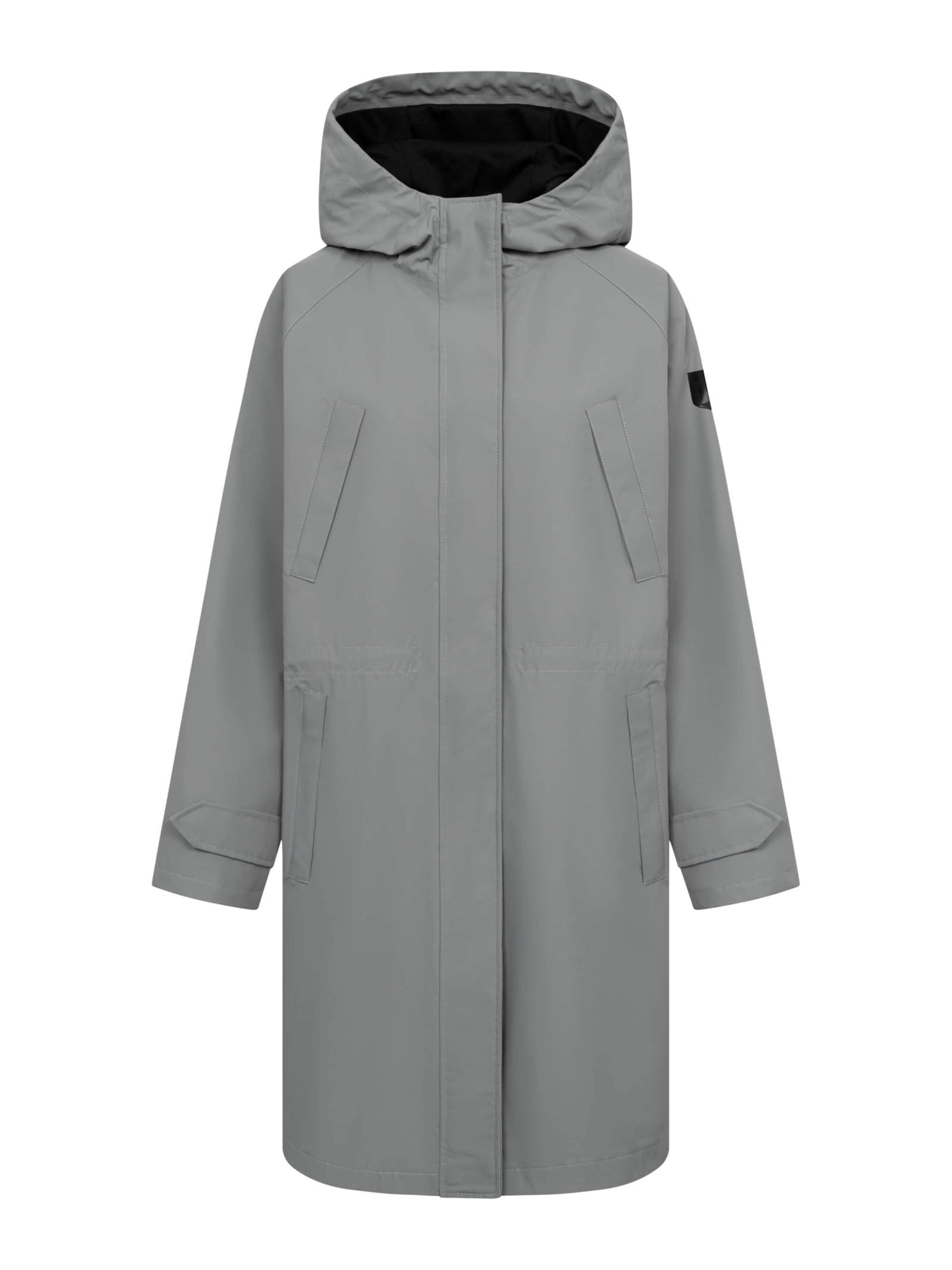 Derbe Regenmantel 'Deutby' in Grau: Vorderseite