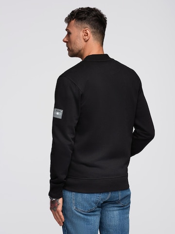 Ombre Sweatvest 'OM-SSZP-0215' in Zwart
