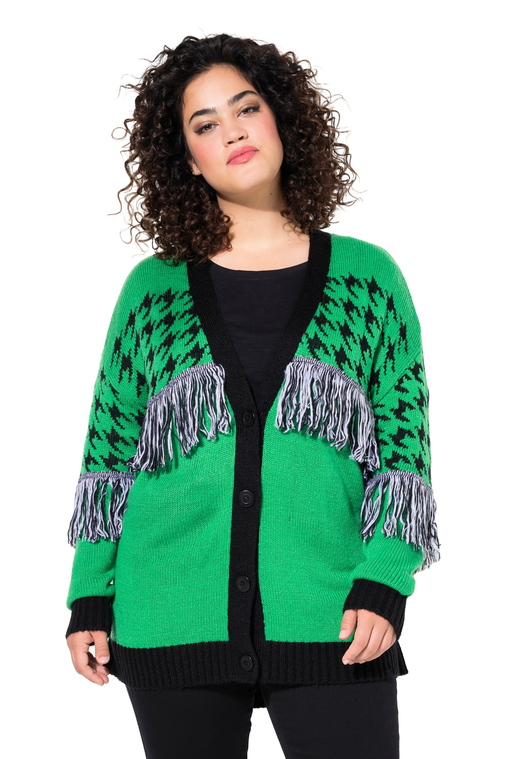 Angel of Style Strickjacke in Grün: Vorderseite