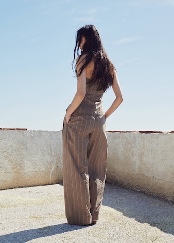 MANGO Wide Leg Hose 'Martin' in Braun