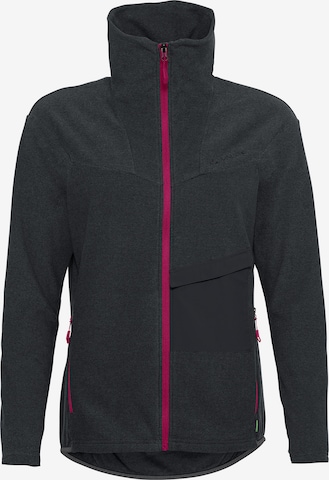 VAUDE Athletic Fleece Jacket 'Yaras' in Grey: front