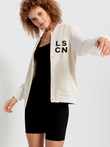 LSCN by LASCANA Zip-Up Hoodie in Beige: front