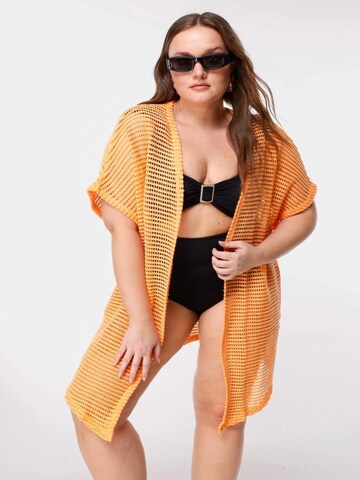 Shape Of You Gebreid vest in Oranje: voorkant