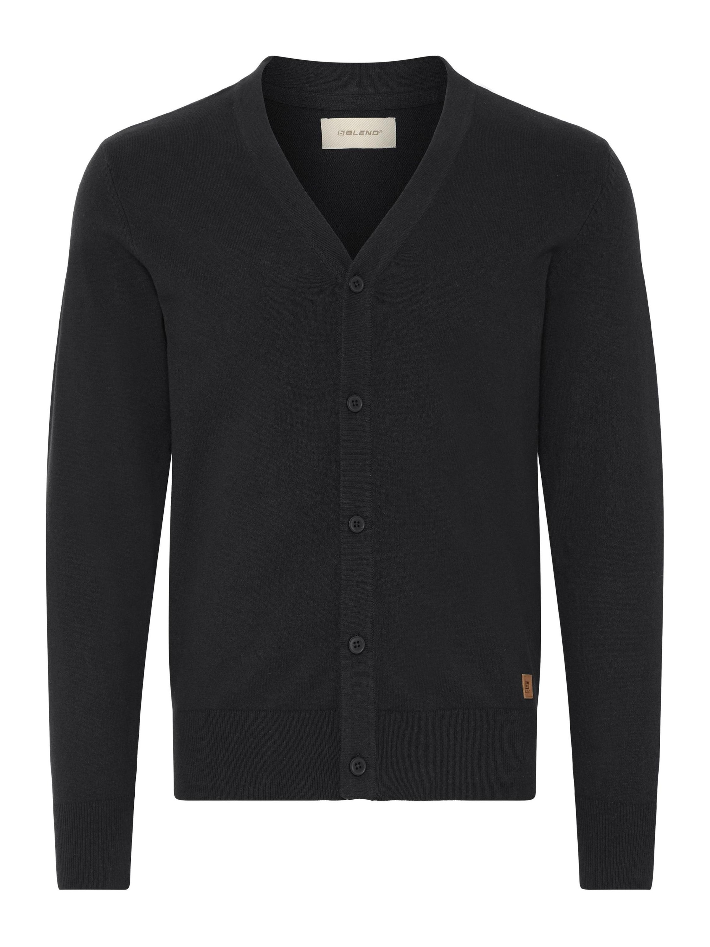 BLEND Strickjacke ' BHFinex ' in Schwarz: Vorderseite