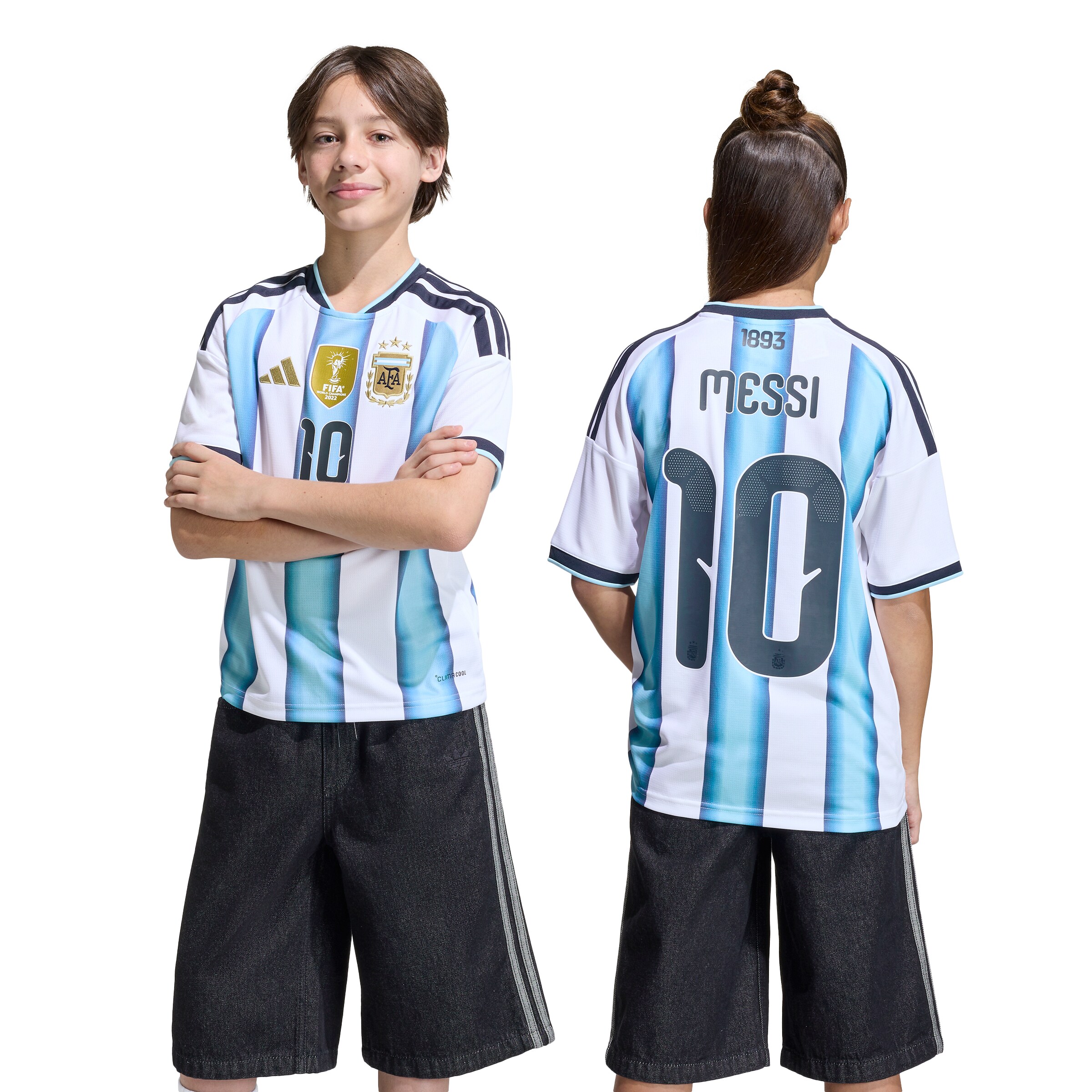 ADIDAS PERFORMANCE - Camiseta funcional 'Argentinien 26 Messi' en blanco