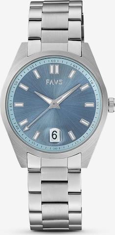 FAVS Analog Watch in Silver: front
