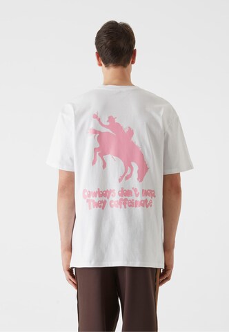 T-Shirt 'Western Coffee' Lost Youth en blanc : devant