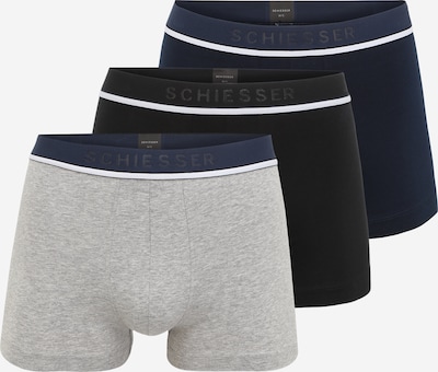 SCHIESSER Boxershorts in S in navy / graumeliert / schwarz / weiß, Produktansicht