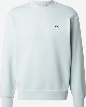 Sweat-shirt Calvin Klein Jeans en vert : devant