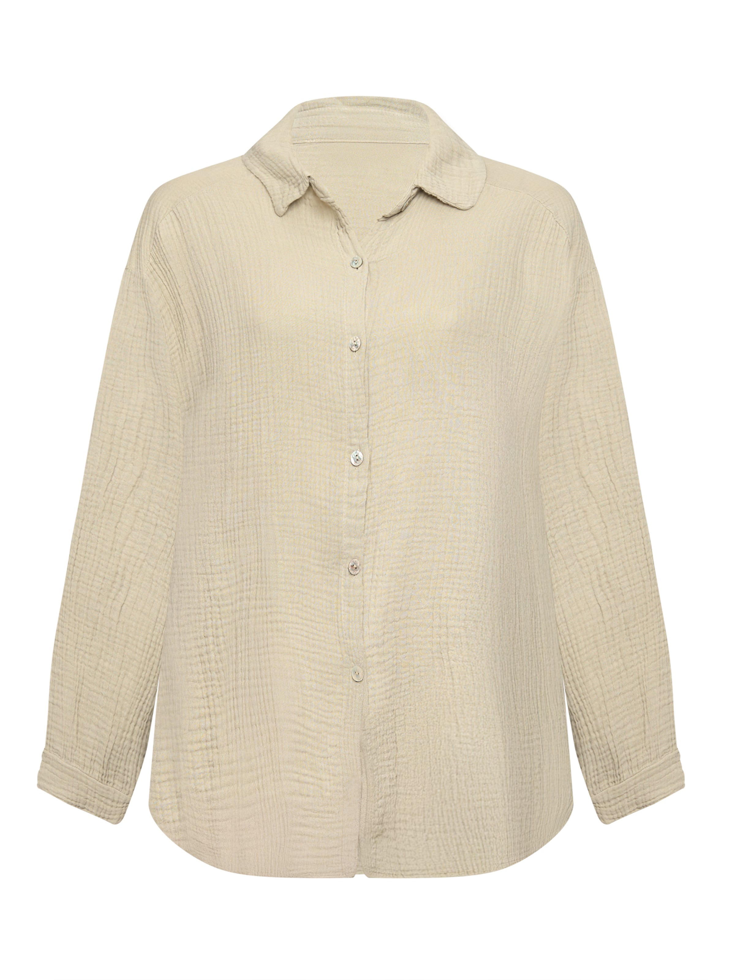 Lilavie Bluse 'Amelie' in Beige: Vorderseite