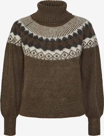 PIECES Sweater 'SAVA' in Brown: front