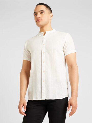 INDICODE JEANS Slim fit Button Up Shirt 'Stan' in Beige: front