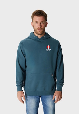 Oldskull Hoodie 'Asian Silent Blade Kanazawa Graphic' in Blau: Vorderseite