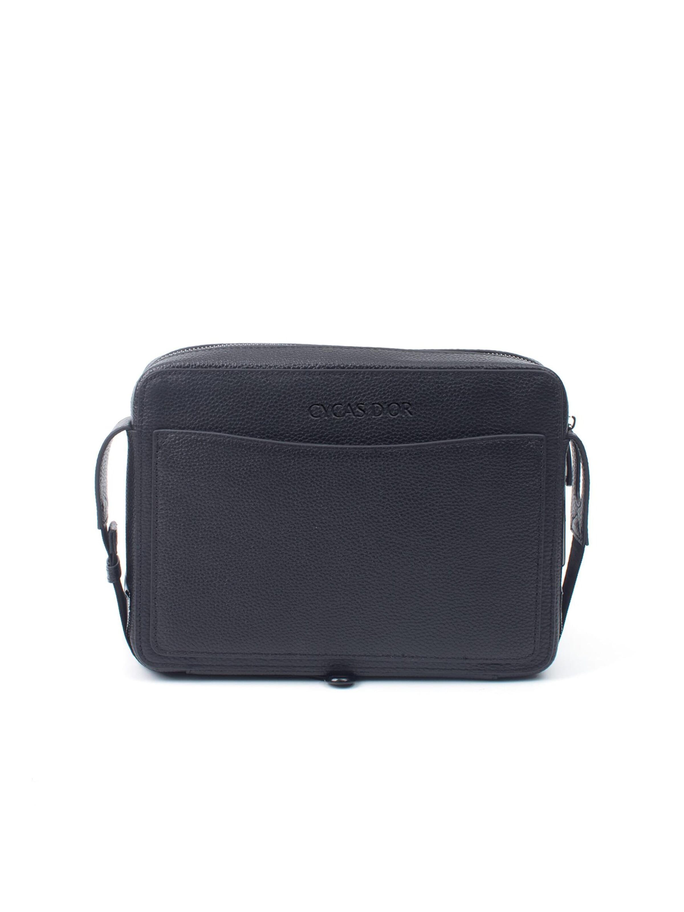 CYCAS D'OR Shoulder bag 'LEVANZO FINGERPRINT RECOGNITION' in Black: front