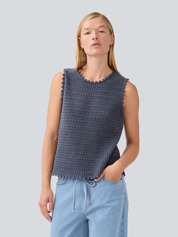 modström - Top de punto 'Mie' en azul: frente