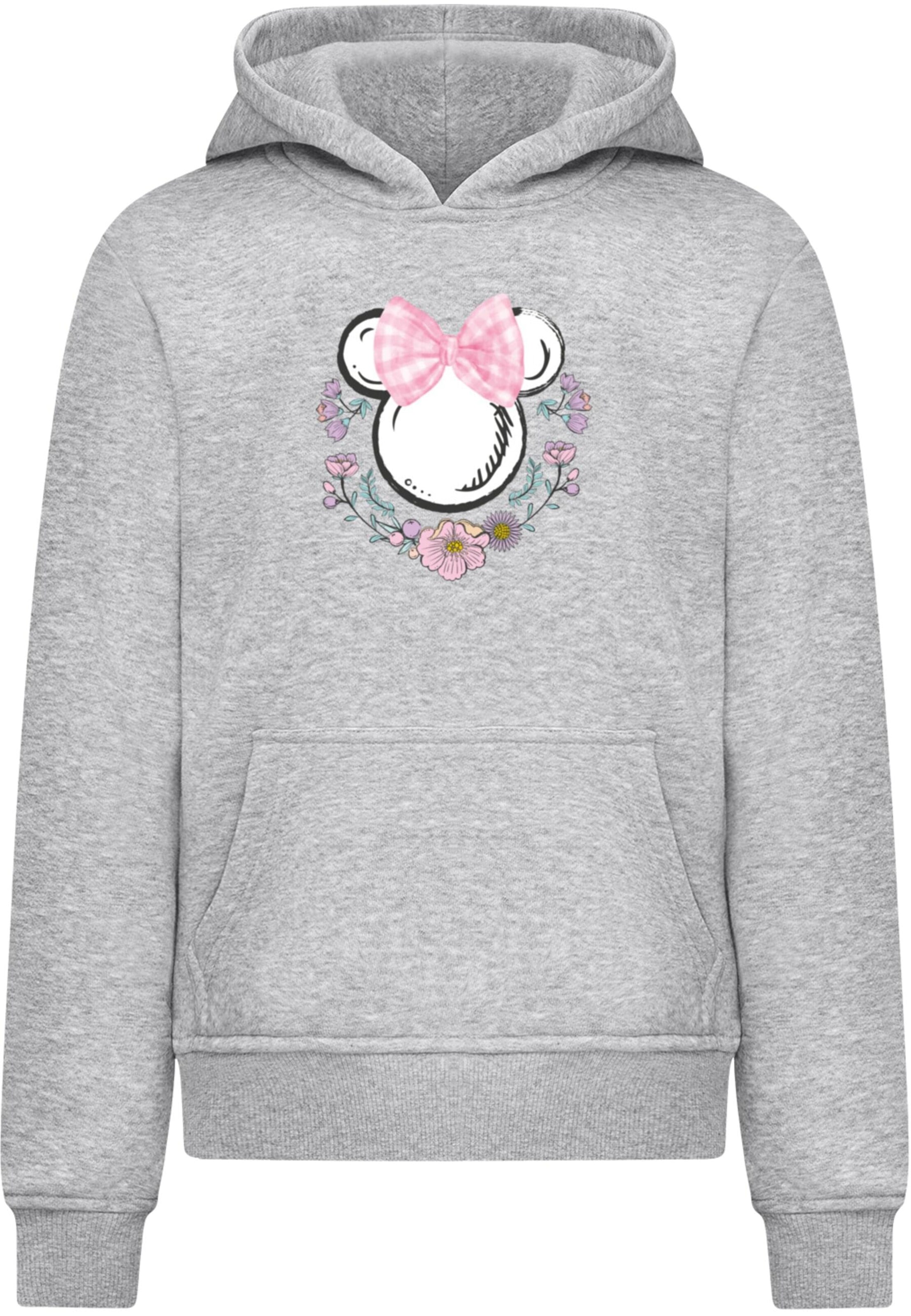 Sweat 'Minnie Mouse - Flowers' ABSOLUTE CULT en gris : devant