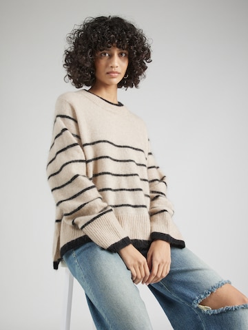 SECOND FEMALE Sweater 'Laila' in Beige: front