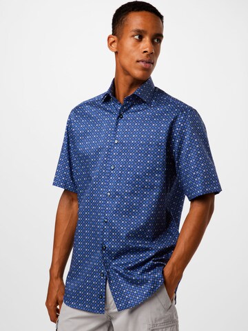ETERNA Regular fit Overhemd 'City' in Blauw: voorkant