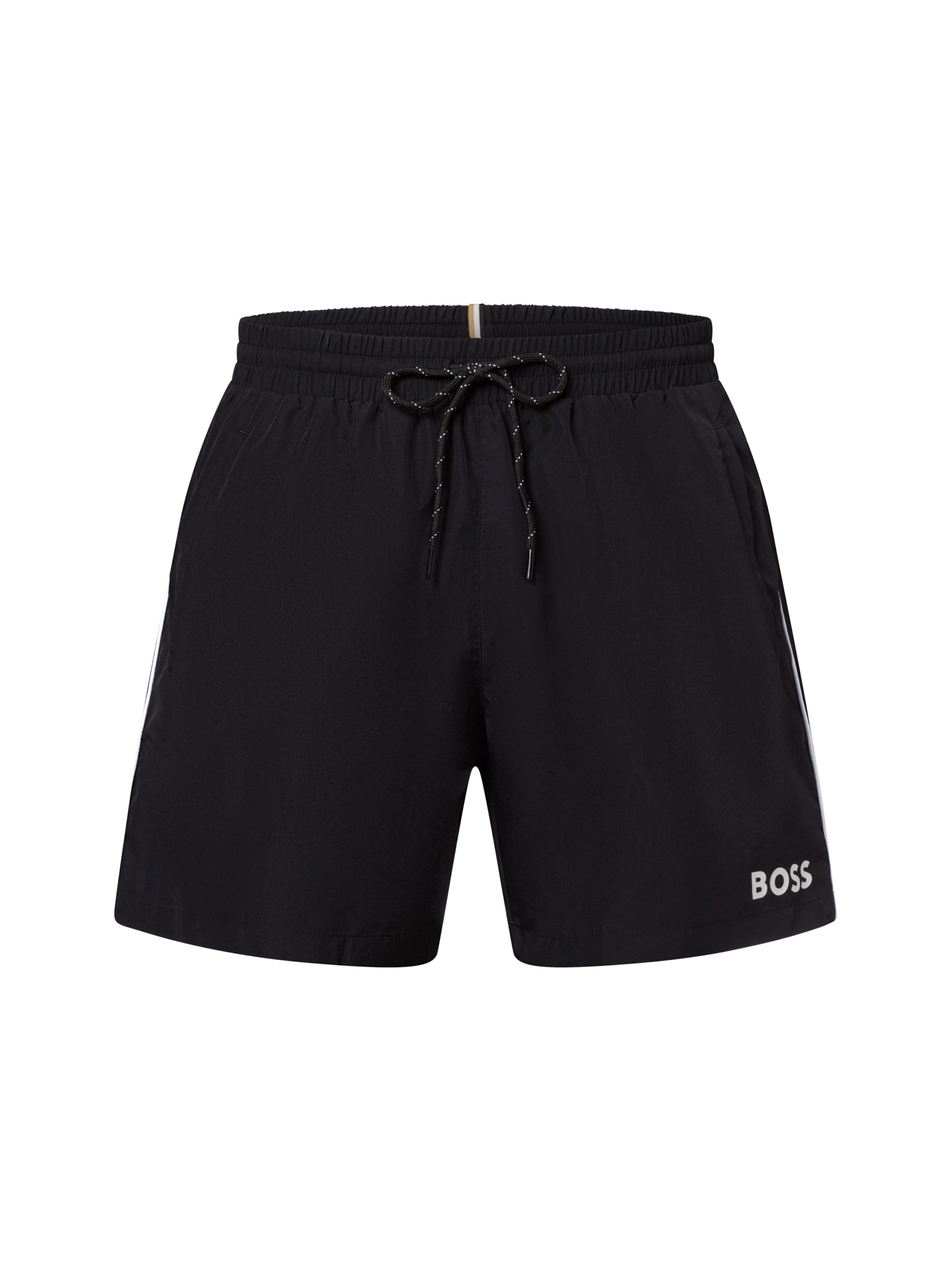BOSS Board Shorts ' Starfish ' in Black: front