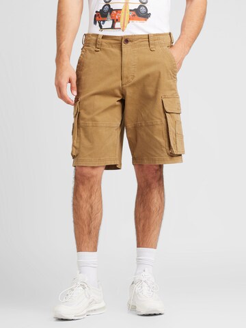 Regular Pantalon cargo HOLLISTER en marron : devant