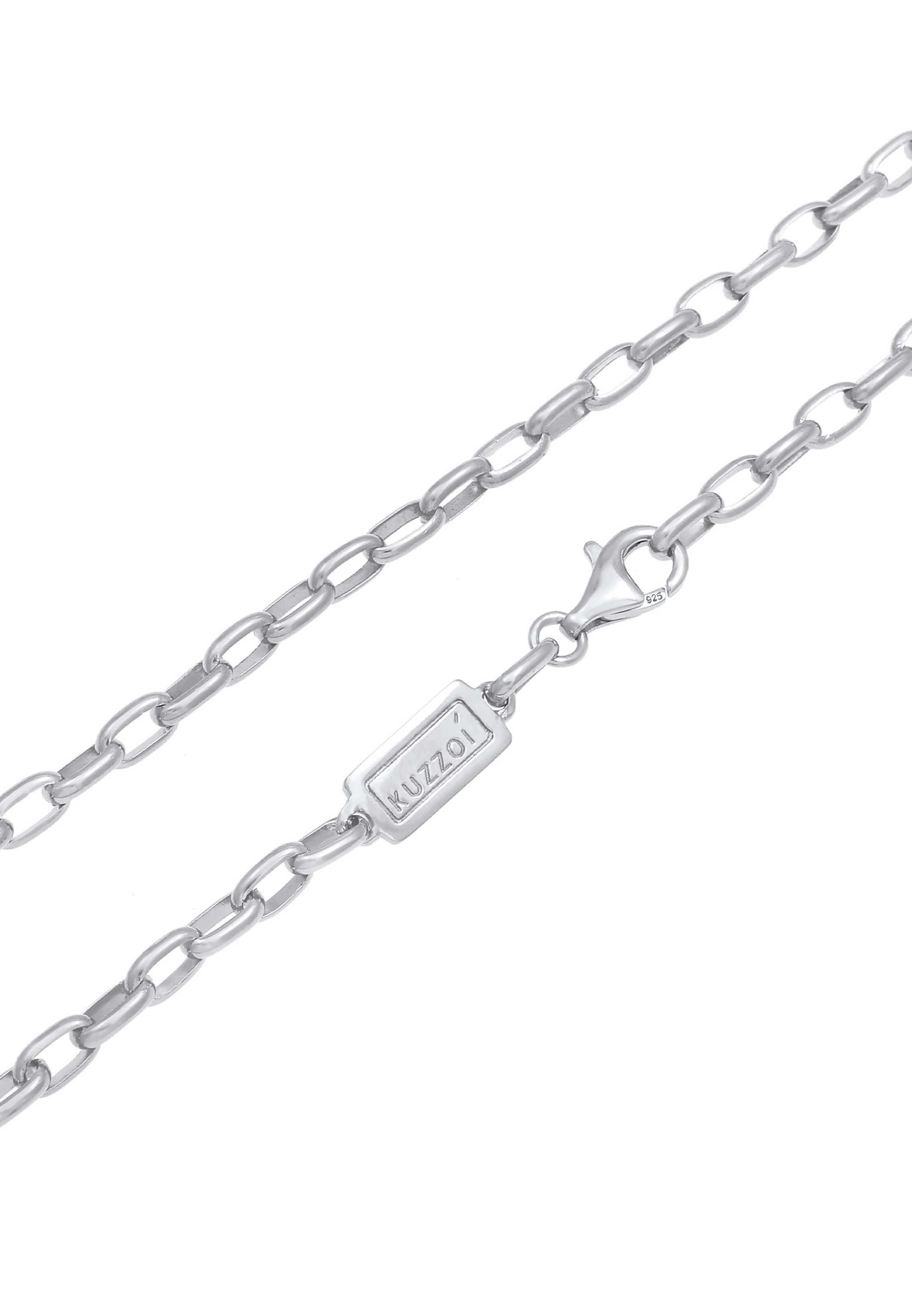 KUZZOI Halskette Basic Kette in Silber