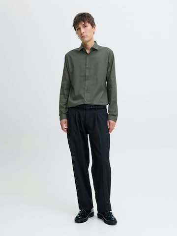 JACK & JONES Comfort fit Button Up Shirt 'blaparker' in Green