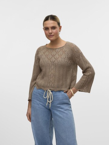 VERO MODA Trui 'VMGinger' in Grijs: voorkant