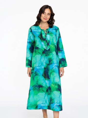 Yoek Dress in Green: front