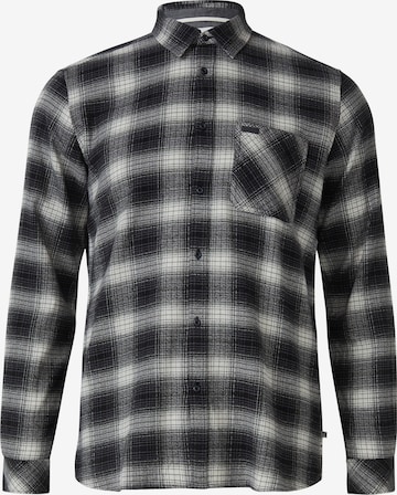 s.Oliver Regular Fit Hemd in Schwarz: Vorderseite