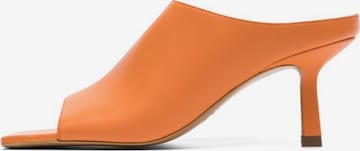 Mule 'BELLA' Bianco en orange : devant