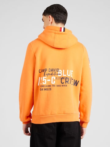 Bluză de molton 'Alaska Ice Tour' de la CAMP DAVID pe portocaliu