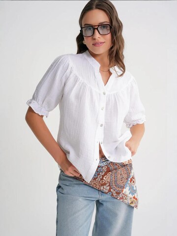 Camicia da donna di MixRay in bianco: frontale