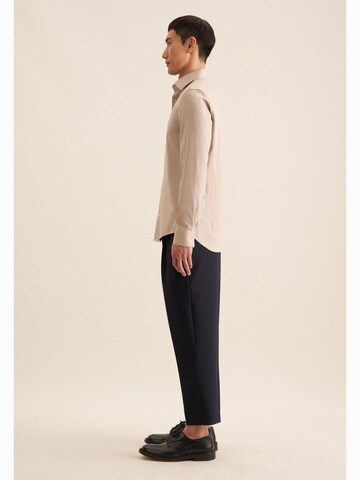 SEIDENSTICKER Slim fit Business shirt in Beige
