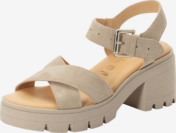 Sandales Tamaris en beige : devant