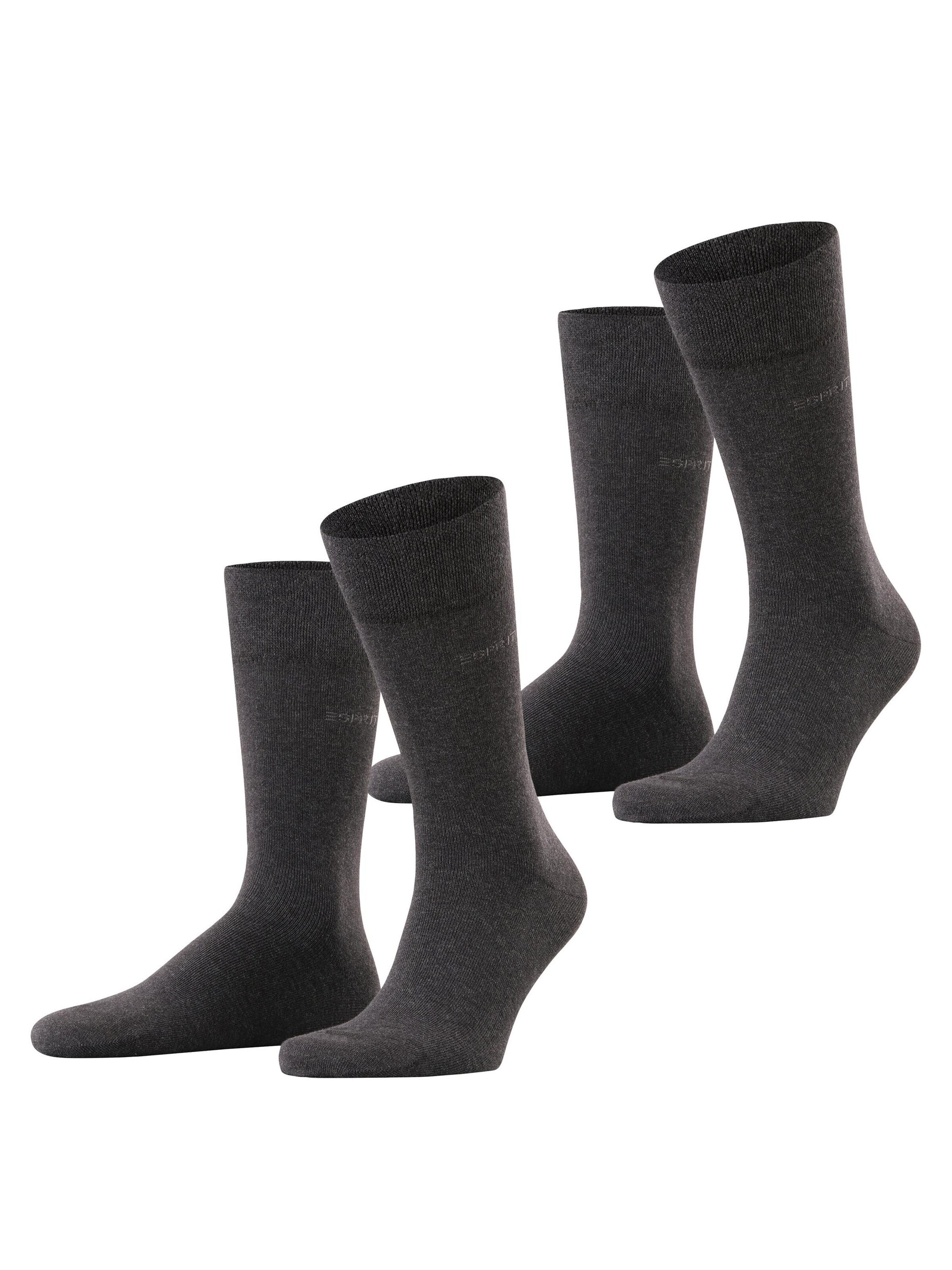 ESPRIT Socks 'Basic Easy 2-Pack' in Grey: front