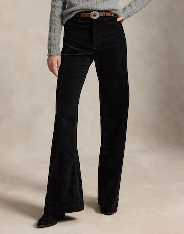 Wide Leg Pantalon Polo Ralph Lauren en noir : devant