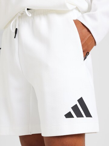 ADIDAS SPORTSWEAR Regular Sports trousers 'Z.N.E.' in White