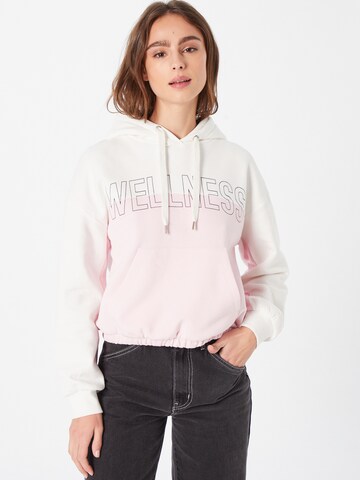 Sweat-shirt QS en rose : devant