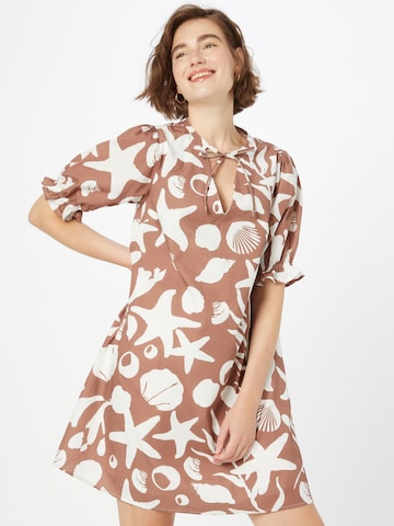 NU-IN Dress in Brown: front