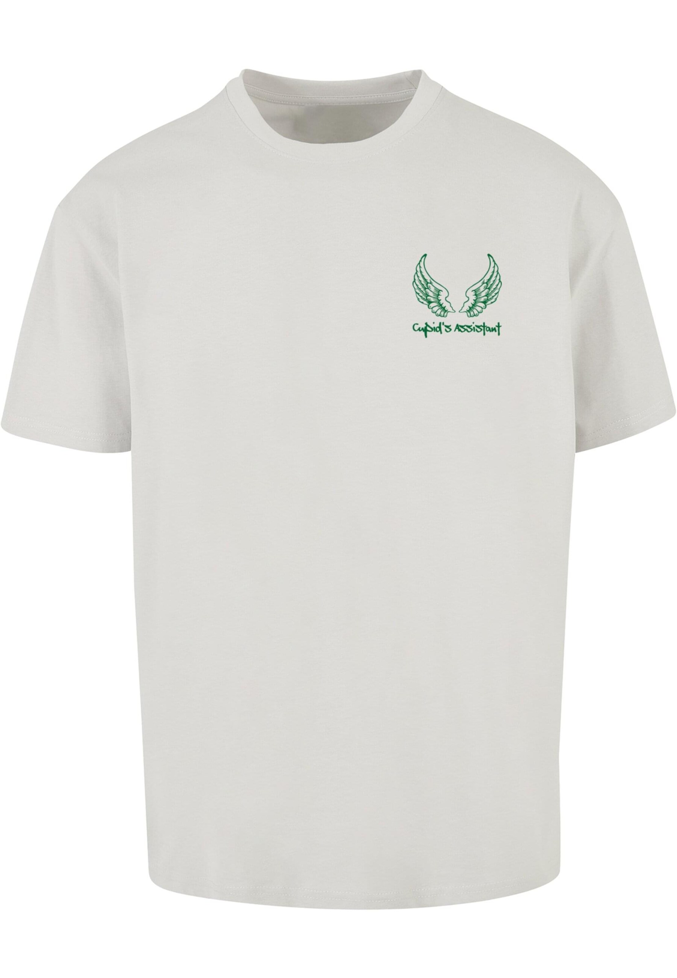 Merchcode Shirt 'Cupid´s Assistant' in Grau: Vorderseite