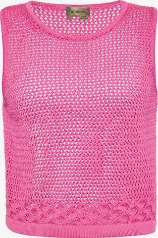ebeeza Knitted Top in Pink: front
