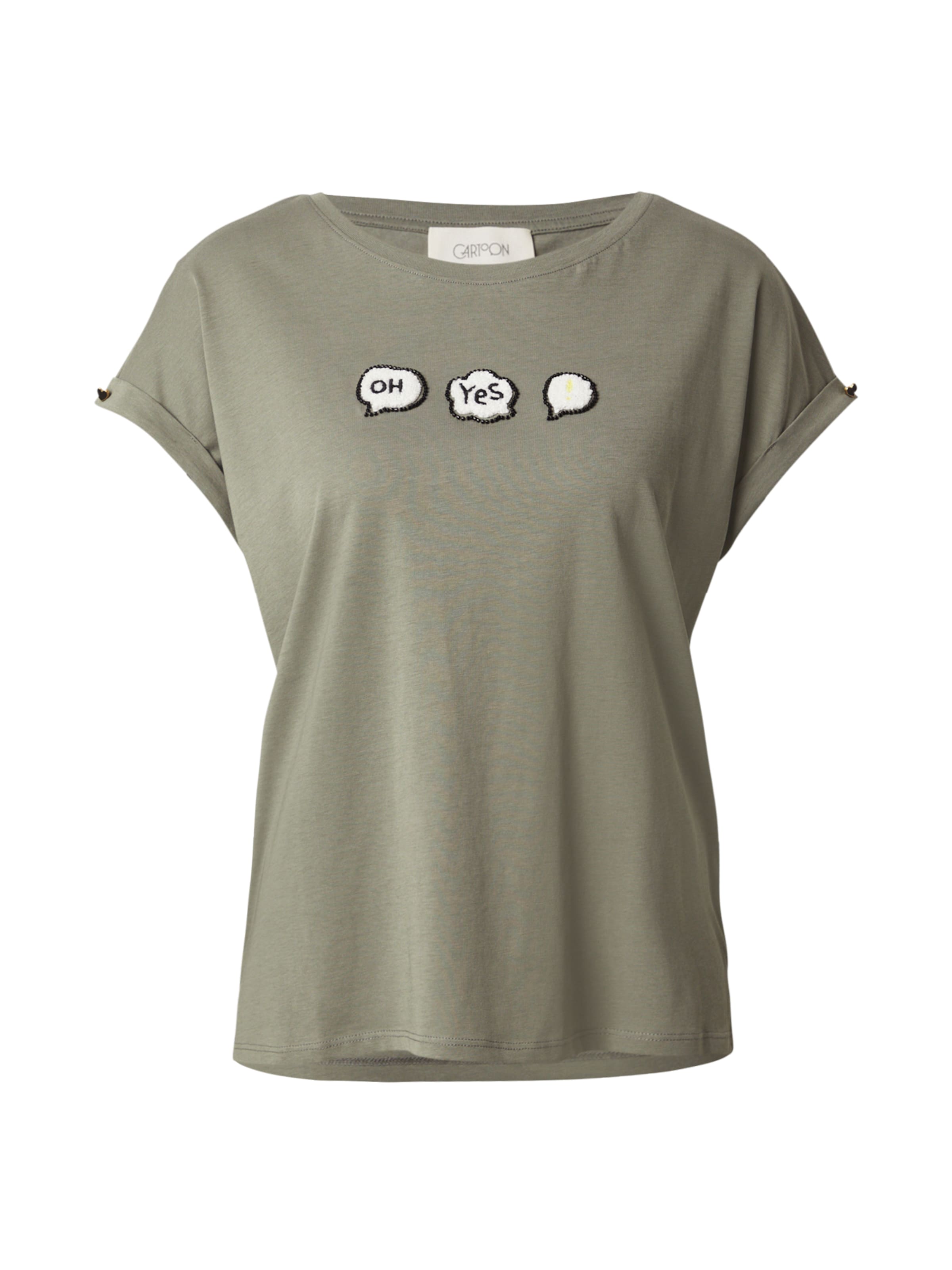 pilka Cartoon Marškinėliai: priekis