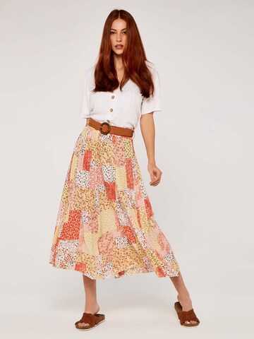 Jupe 'Ditsy Fusion' Apricot en orange