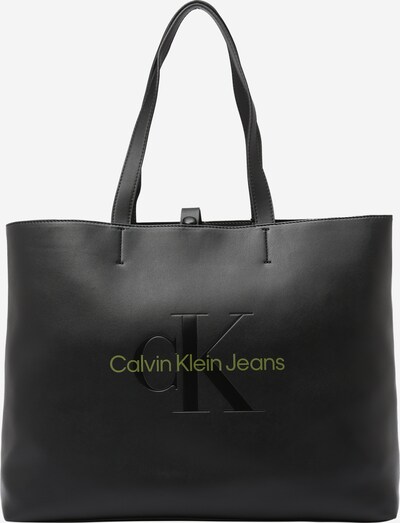 Calvin Klein Jeans Cabas en kiwi / noir, Vue avec produit